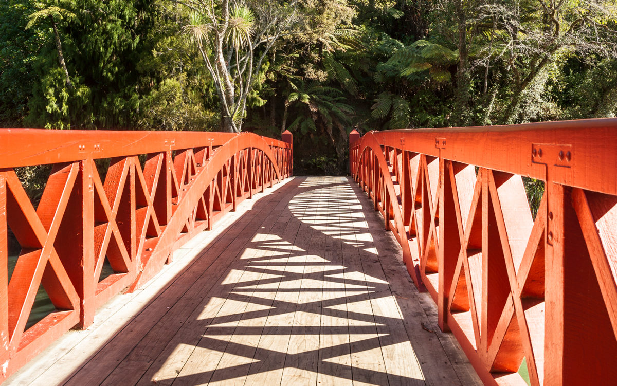 Pukekura Park bridge in New Plymouth